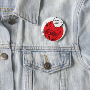 Cute Kawaii Ramen - Funny Japanese Food Button