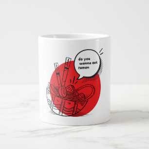 Cute Kawaii Ramen - Funny Japanese Food Giant Coffee Mug
