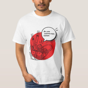 Cute Kawaii Ramen - Funny Japanese Food T-Shirt
