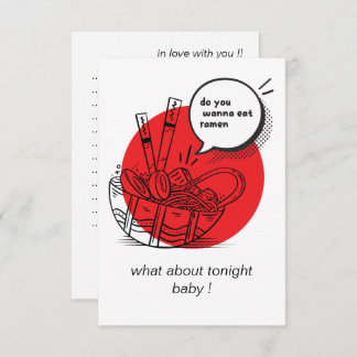 Cute Kawaii Ramen - Funny Japanese Food Thank You Card