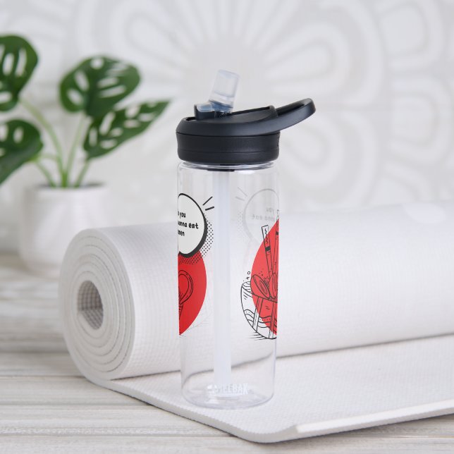 Cute Kawaii Ramen - Funny Japanese Food  Water Bottle (Yoga)