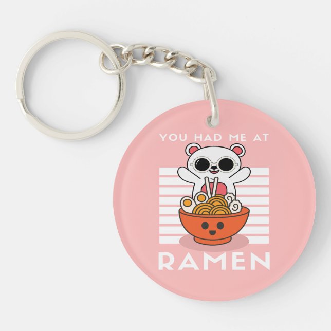 Cute Kawaii Ramen  Keychain (Front)