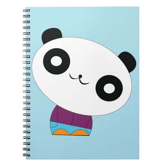 Cute kawaii real chill panda notebook (Front)