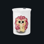 Cute Kawaii Red Mushroom Hedgehog Toadstool Art Beverage Pitcher<br><div class="desc">Add a touch of forest magic to your day with this incredibly cute Mushroom Hedgehog design! This adorable woodland hybrid character features a glossy red toadstool cap with pink dots and big, sweet anime-style eyes. This kawaii illustration perfectly captures the trendy cottagecore and fairycore aesthetics. It makes a wonderful gift...</div>