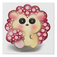 Cute Kawaii Red Mushroom Hedgehog Toadstool Art