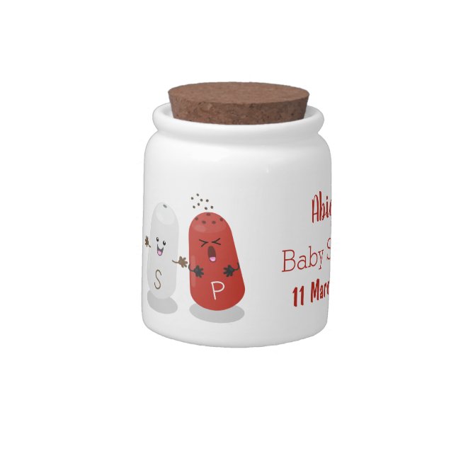 Cute kawaii salt and pepper shakers cartoon candy jar (Left)