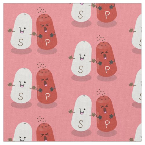 Cute kawaii salt and pepper shakers cartoon fabric