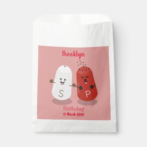 Cute kawaii salt and pepper shakers cartoon favor bag