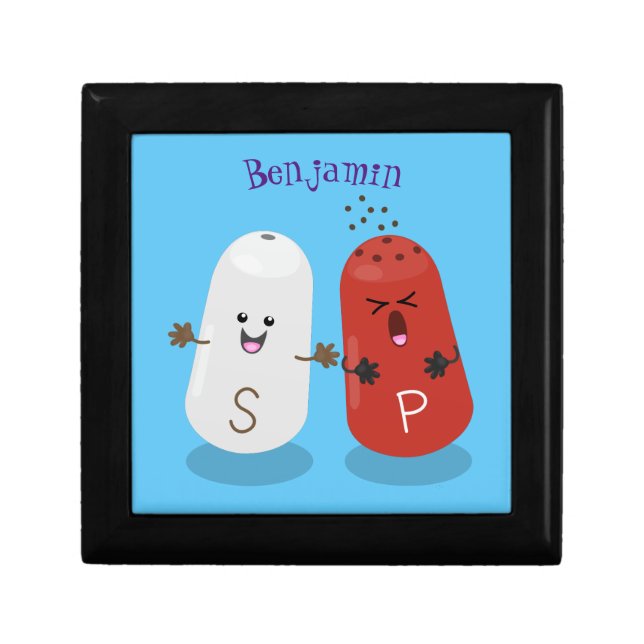 Cute kawaii salt and pepper shakers cartoon gift box (Front)