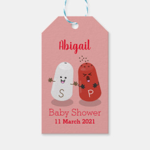Cute kawaii salt and pepper shakers cartoon gift tags