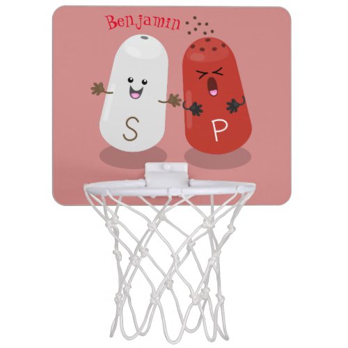 Cute kawaii salt and pepper shakers cartoon mini basketball hoop