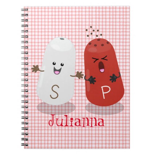 Cute kawaii salt and pepper shakers cartoon notebook