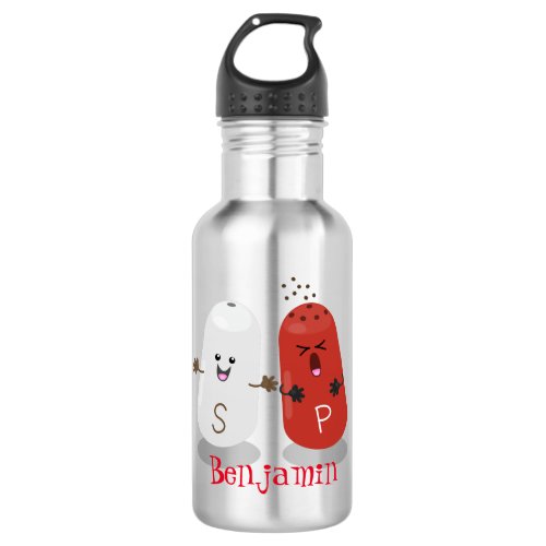 Cute kawaii salt and pepper shakers cartoon stainless steel water bottle