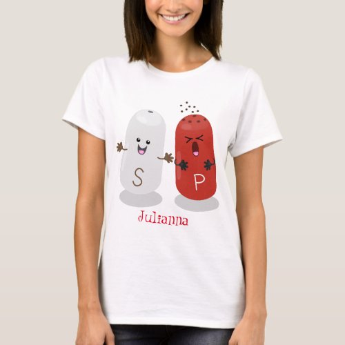 Cute kawaii salt and pepper shakers cartoon T_Shirt