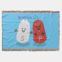 Cute kawaii salt and pepper shakers cartoon