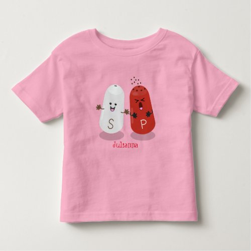 Cute kawaii salt and pepper shakers cartoon toddler t_shirt