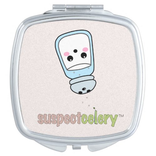 Cute Kawaii Salt Official SuspectCelery Emote Compact Mirror