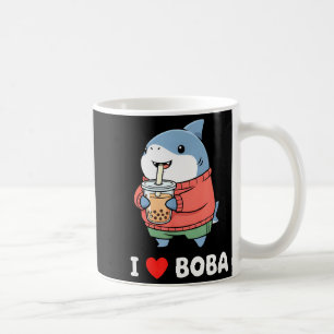 Cute Kawaii Shark Boba Tea Funny Bubble Tea Lover  Coffee Mug