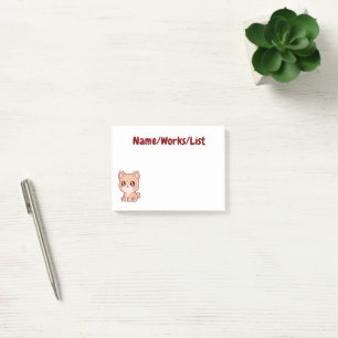 Cute Kawaii Shiba Inu Puppy Personalized Post-it Notes