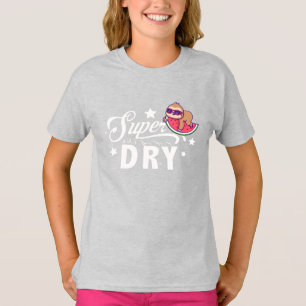 Cute Kawaii Sloth Laying On Watermelon Super Dry   T-Shirt