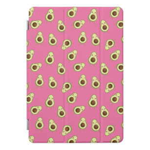 Cute Kawaii Smiling Avocado Pattern iPad Pro Cover