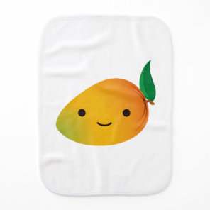 Cute Kawaii Smiling Mango Burp Cloth