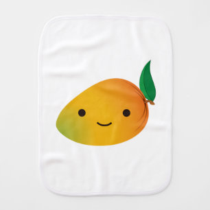 Cute Kawaii Smiling Mango Burp Cloth