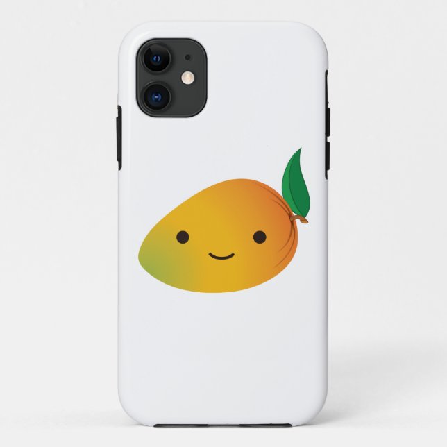 Cute Kawaii Smiling Mango Case-Mate iPhone Case (Back)