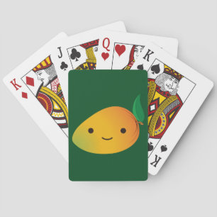 Cute Kawaii Smiling Mango Poker Cards