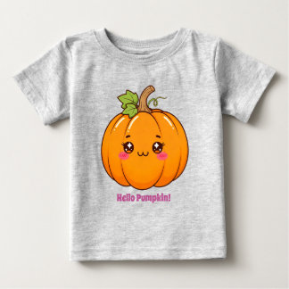 Cute Kawaii Smiling Pumpkin Cartoon Baby T-Shirt