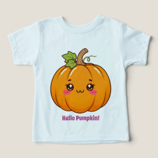 Cute Kawaii Smiling Pumpkin Cartoon Toddler T-shirt