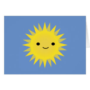Cute Kawaii Smiling Sun Cards