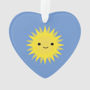 Cute Kawaii Smiling Sun Ornament