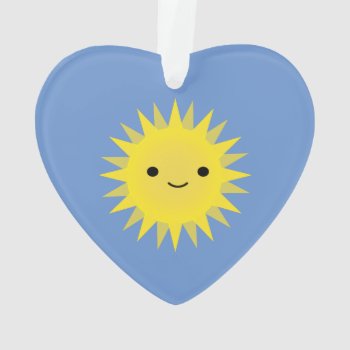 Cute Kawaii Smiling Sun Ornament by Egg_Tooth at Zazzle