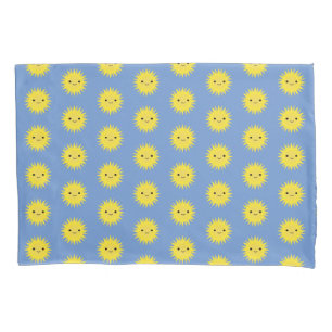 Cute Kawaii Smiling Sun Pillow Case