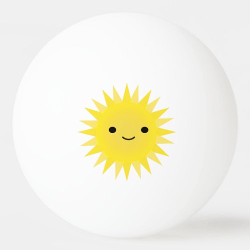 Cute Kawaii Smiling Sun Ping Pong Ball