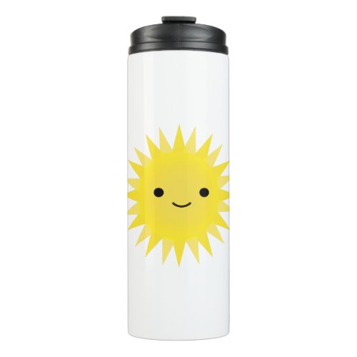 Cute Kawaii Smiling Sun Thermal Tumbler