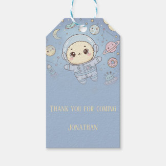 Cute Kawaii Space - Astronaut and Smiling Moon Gift Tags