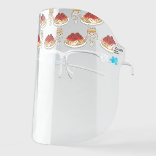 Cute Kawaii Spaghetti & Meatballs Food Restaurant Face Shield