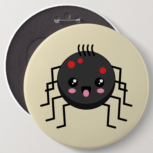 Cute Kawaii Spider Button (Front & Back)