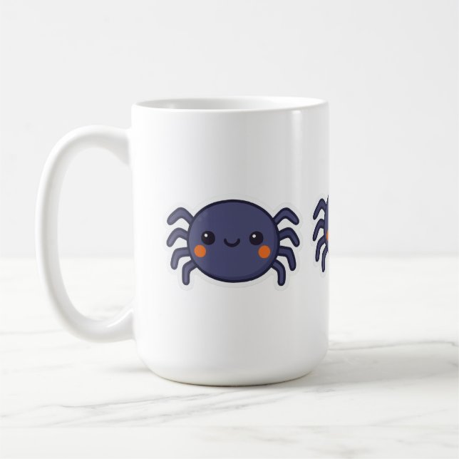 Cute Kawaii Spider Coffee Mug (Left)