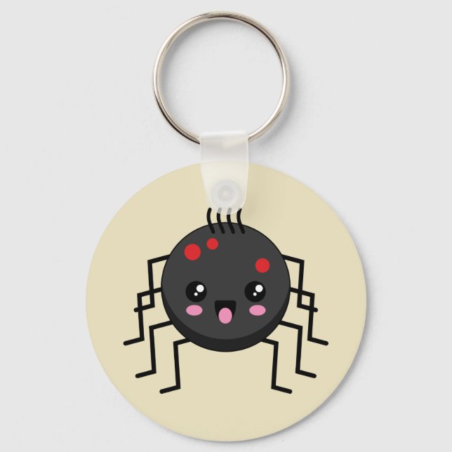 Cute Kawaii Spider Keychain (Front)