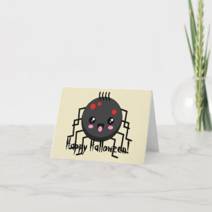 Cute Kawaii Spider Letterpress Thank You Card