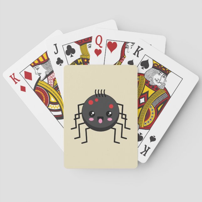 Cute Kawaii Spider Poker Cards (Back)