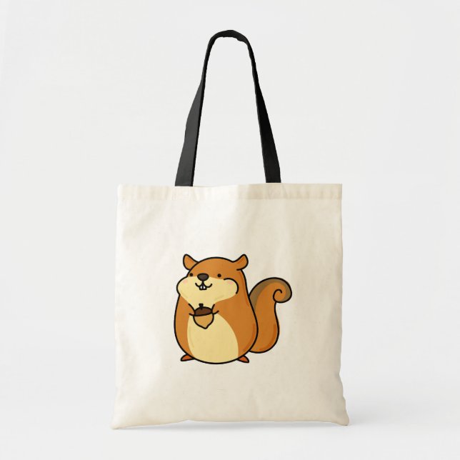 Cute Kawaii Squirrel Tote Bag (Front)