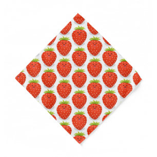 Cute kawaii strawberry cartoon illustration bandana
