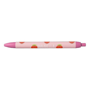 Cute kawaii strawberry cartoon illustration pen