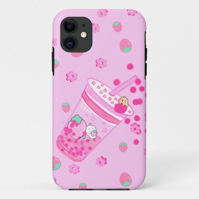 Cute Kawaii Strawberry iPhone 11 case (Back)