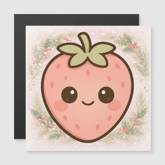 Cute Kawaii Strawberry Magnet (Front/Back)