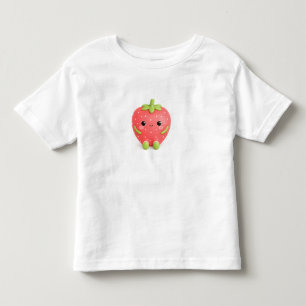 Cute Kawaii Strawberry Toddler T-Shirt